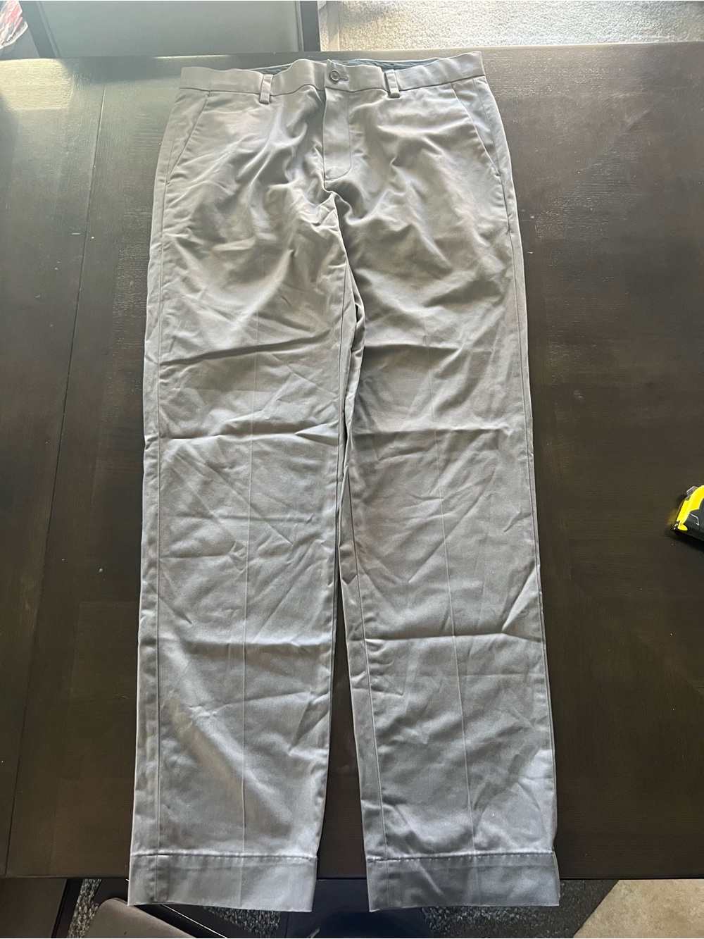 Brooks Brothers Advantage Chino Gray Straight 34x32